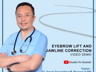eyebrow lift and jawline correction live demo by double fix pyramid thread